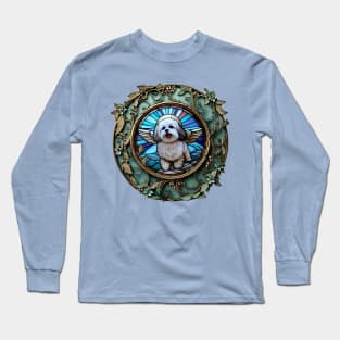 Maltese/Shih Tzu Mix Descending from Heaven To Bless Humanity Long Sleeve T-Shirt